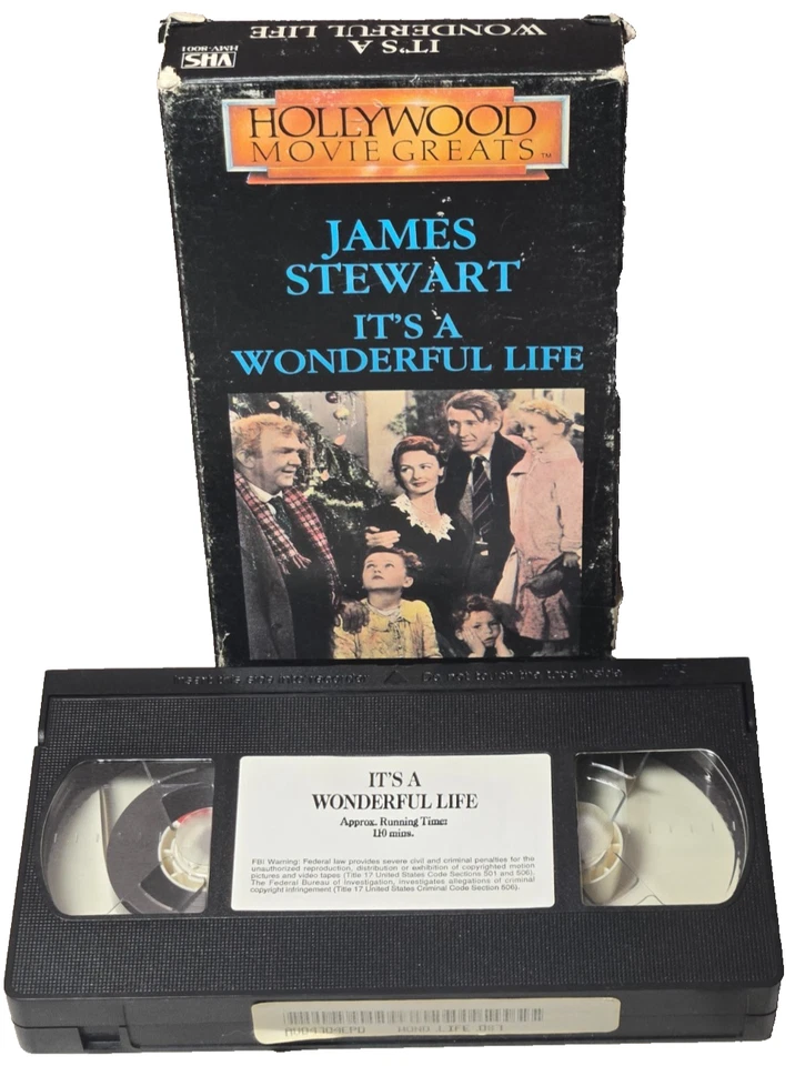 Hollywood Movie Greats "It's A Wonderful Life" James Stewart (1991) VHS Tape - Image 2 of 4