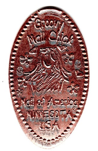 2 Mall of America Elongated Zinc Cents RETIRED Endangered Species Mall Chick-CRC - Picture 3 of 4