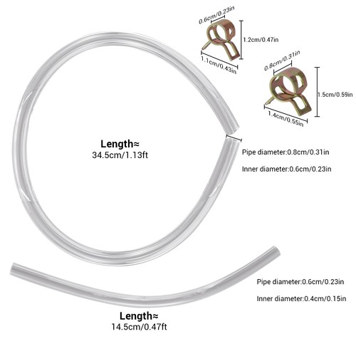 5Pcs Brake Bleeder Hose, One Way Check Valve Tube Bleeding Tool Kit Silver US - Bild 3 von 13