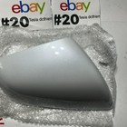 2015-21 Tesla Model X Right Side Mirror  Skull Cap WHITE Pearl 1054431-11-D OEM
