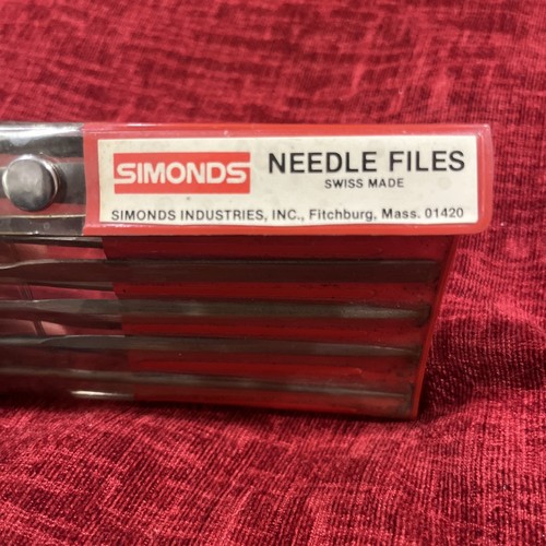 Juego de 12 limas de aguja Simonds Swiss Made usadas-bonitas - Imagen 4 de 6