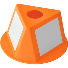 Inventory Control Cone W/ Dry Erase Decals 10"L x 10"W x 5"H Orange Lot of 5