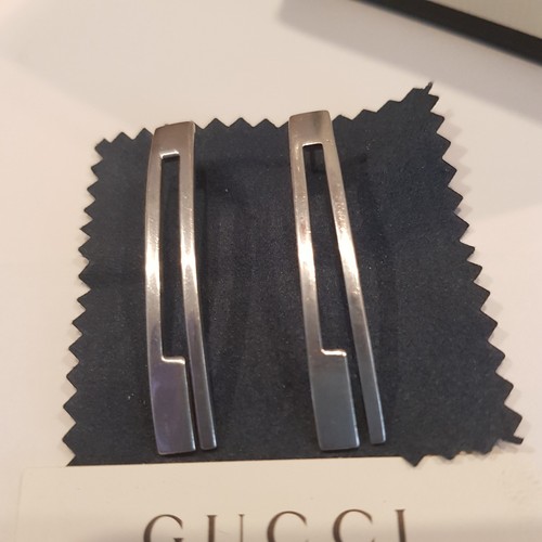 Gucci Ohrringe GG Square Sterling Silber - Bild 3 von 5