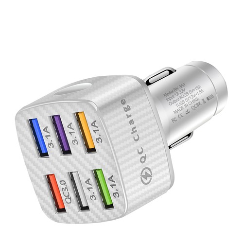 Quick Charder QC3.0 LED Car Charger Cigarette Lighter Super Fast Charger Adapter