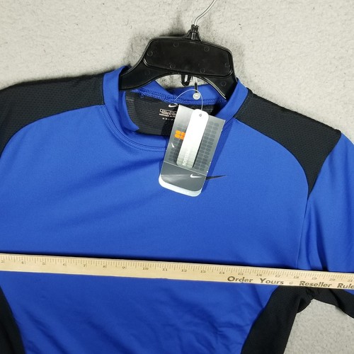 Nike Dri-Fit Shirt Mens 2XL Blue Black Athletic Compression Vintage NWT 113656 - Picture 8 of 12