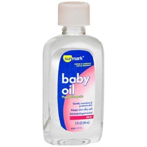 Sunmark Mild Baby Oil Hypoallergenic Gently Moisturizes & Protects Skin 3 Ounce - Picture 2 of 2