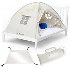 Bed Tent for Kids Indoor Fort - Magical Dream Tents for Boys Pop Up Beige Full