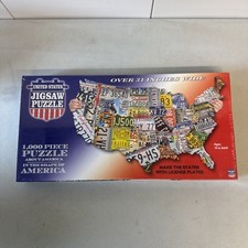 TDC 1000 Piece United States Jigsaw Puzzle Made In USA State License Plate