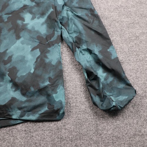 Second Skin Jacket Mens Large Green Camo Hooded Half Zip Windbreaker Pullover - Picture 6 of 14