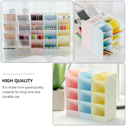 2pcs Tabletop Stifthalter Praktischer Stiftbox -Rack für Home Office Stifthalter - Photo 8/12