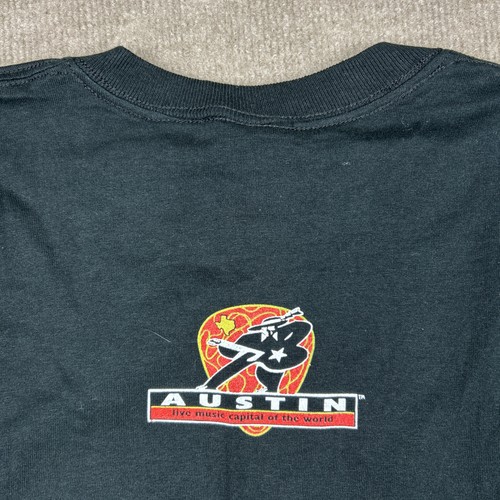 Camiseta De Colección Austin TX Live Music Capital Tourist SRV Blues Negra Talla Grande - Imagen 9 de 10