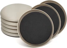Furniture Sliders Pads, 1 or 8 Pcs, 3 1/2'' round Glides for Hardwood Floors New