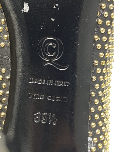 Alexander McQueen Women Black Studded Suede Heels Size 9.5 - Picture 6 of 11