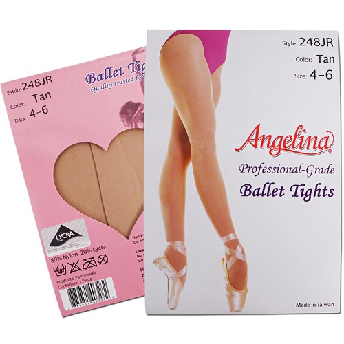 NEW TAN/PINK/BLACK Professional-Grade Ballet Dance Tights Size 4-14 Girls/Teens  - Picture 7 of 10