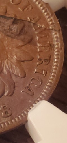 1908 San Francisco Indian Head Penny Mint Error Obverse & Reverse Lamination - Picture 7 of 9