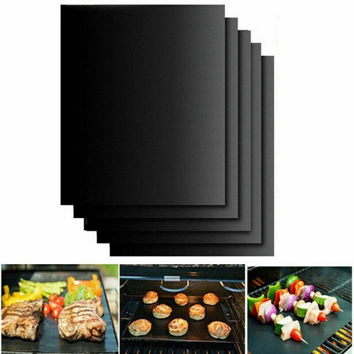 1/2/5 pcs BBQ Grill Mat Non-Stick Bake Grilling Mats Barbecue Pad  Fiber Cooking - Picture 5 of 10