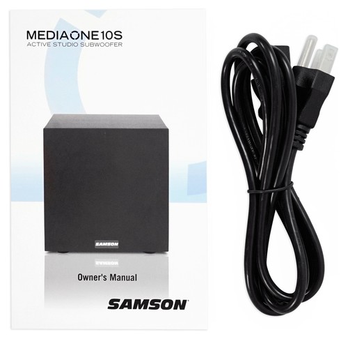 Samson MediaOne 10S 10" 100 Watt Powered Studio Subwoofer Sub + Acoustic Riser - Picture 8 of 12