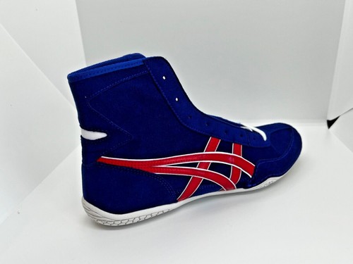 asics Boxing Wrestling Shoes Blue Red Line White 1083A001 EX-EO NEW TWR900 - Picture 6 of 17