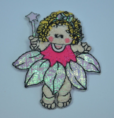 FAIRY WAND GODMOTHER ANGEL Embroidered Iron Sew On Cloth Patch Badge APPLIQUE