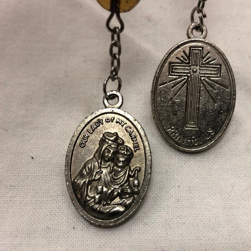 Hand Rosary St. Pio Our Lady of Mount Carmel Pray for Us - Picture 9 of 11