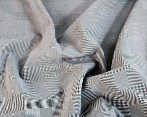 Micro Check Stretch Suiting. 2% elastane, polyester and viscose. Sold per 1/2m - Picture 3 of 3