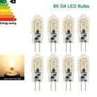 8 X G4 LED Lampe 5W 12V DC Warmweiß Kapsel Leuchtmittel SMD Stiftsockel Birne