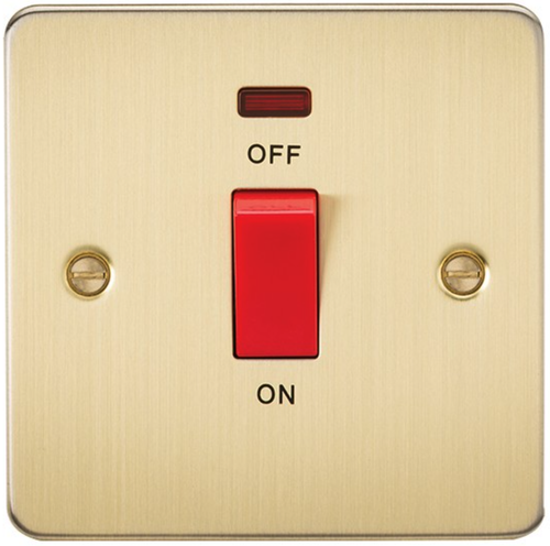 Knightsbridge Flatplate light switches & sockets BRUSHED BRASS series range - Picture 28 of 48