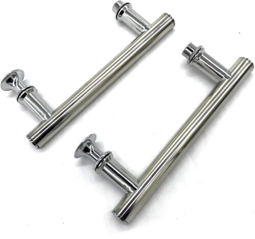 Chrome Abs Shower Door Handle | 145Mm (14.5Cm) Hole To Hole 1Pair-Sliver - Picture 4 of 4