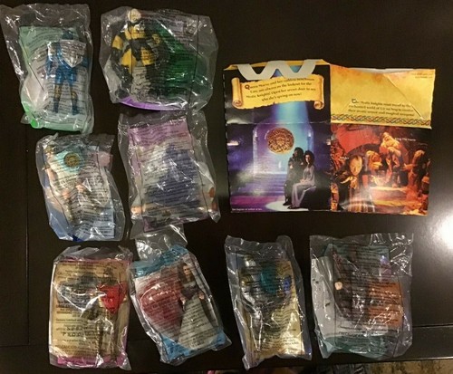 Nuevo McDonalds 1999 Mystic Knights Happy Meal conjunto completo de 8 sin usar en paquete - Imagen 4 de 4