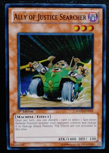 Ally of Justice Searcher - HA02-EN019 - Super Rare - 1st Edition - Yu-Gi-Oh! - Picture 1 of 2