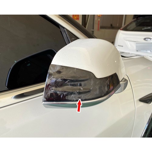 Carbon Fiber Side Mirror Cover Trim 2PCS Fit For Tesla Model 3 Sedan 2017-2024 - Picture 4 of 8