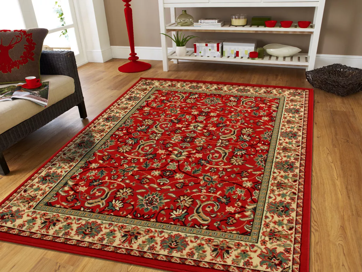 Red Traditional Oriental Medallion 8x10 Area Rug Carpet 2x3 Mat