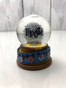 Rare-DISNEY-WORLD-EPCOT-SPACESHIP-EARTH-Miniature-SNOW-GLOBE-Good-Used-Condition