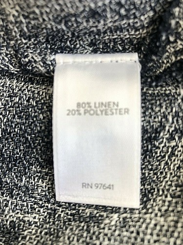 NEU MIT ETIKETT J.JILL LEINEN GEMUSTERT EIN KNOPF MIT TASCHEN LANGES STAUBTUCH JACKE GRÖSSE L - Bild 11 von 11