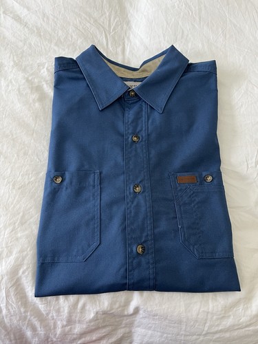 Carhartt 384-19 | Men’s SZ XL | Tradesman Carpenter Blue Long Sleeve Work Shirt - Picture 12 of 12