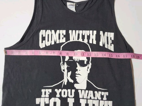 Come With Me If You Want To Live Terminator Arnold Black Tank Top Adult M - Picture 11 of 14