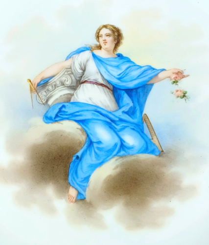 Antiker Sevres Schrankteller "L'Arquiteture" datiert 1854 handbemalt französisch - Bild 2 von 7
