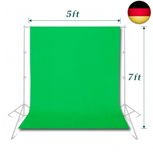 1,5x2m Greenscreen Grüner Hintergrund Polyester Grüne Chromakey Green Screen F - Bild 4 von 7
