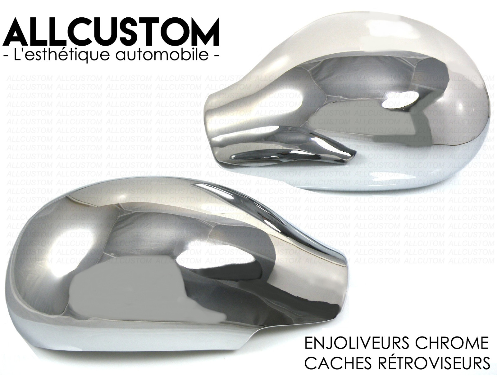 Rénover rétroviseur rayé Citroën C3 avec coques chromées à coller