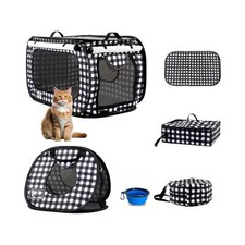 Portable Cat House Sets,Large Pop up Kennel Soft Pet Crates with Cat Carrier,...