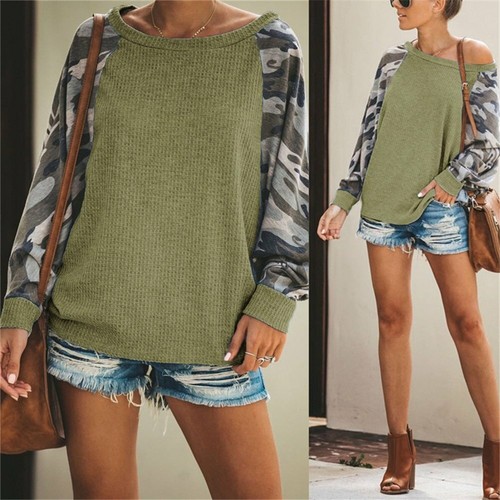 Women Loose Casual Long Sleeve Sweatshirt Pullover Top Jumper Tunic Shirt S-XL - Afbeelding 6 van 14