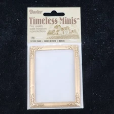Mini Picture Frame Darice Timeless 2.5" x 3.25" Gold Tone Craft Quality Repro VT