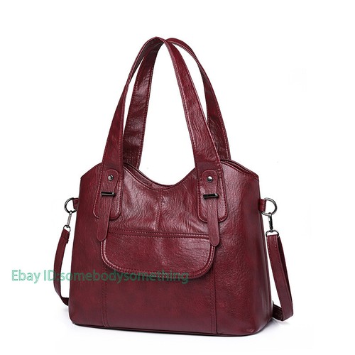 Tote Messenger Hobo Crossbody Purse PU Leather Shoulder Bag Women Handbag Wallet - Picture 17 of 31