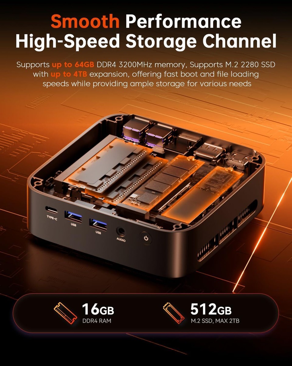 ミニPC ACEMAGIC Mini PC Ryzen 7430U 16/512GB Acemagic MINI PC AMD Ryzen 5 7430U(6C/12T 1.8/4.3GHz)16GB+