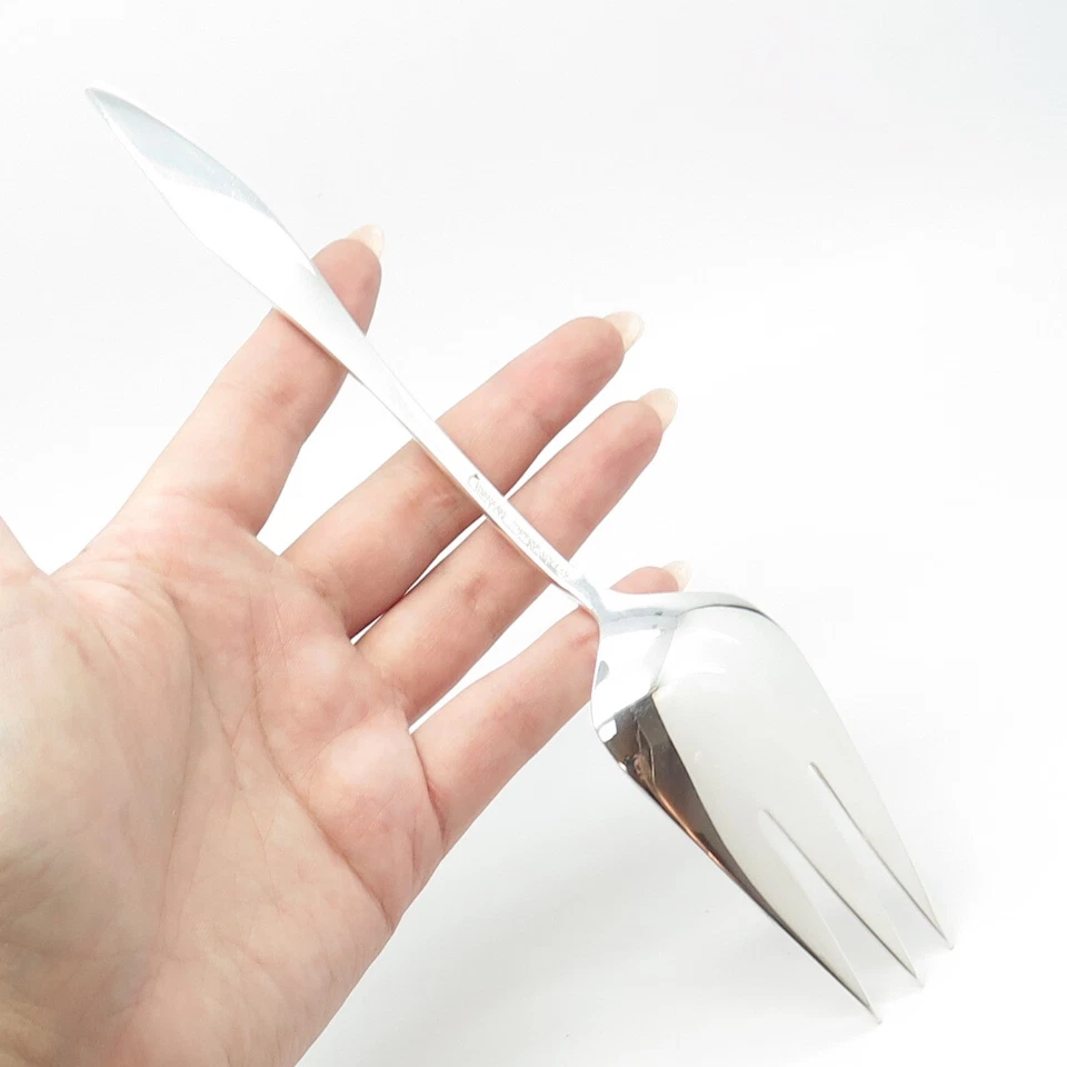 Tenedor para servir carne de alondra vintage 1960 plata esterlina 925 REED & BARTON Foto 2 de 4