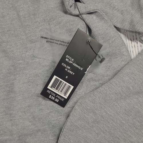 GALAXY BY HARVIC LONG SLEEVE POLO SHIRT MEN'S SIZE S GRAY - Picture 6 of 13