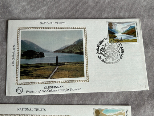 1983 National Trust 5 x Fist Day Covers From around the UK Silk Pictures - Bild 3 von 6