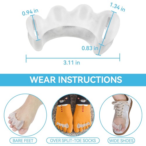 Gel Toe Separators to Correct Bunions Toe Spacers for Hammertoes Bunion Corre... - Picture 5 of 6