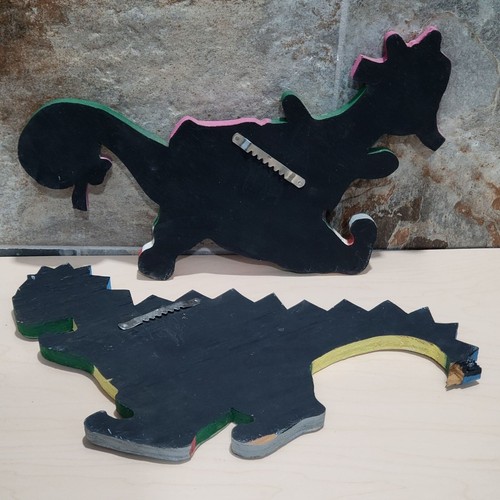 Vintage Wooden Dinosaurs Wall Hanging Nursery Childrens Room Decor - Picture 3 of 16