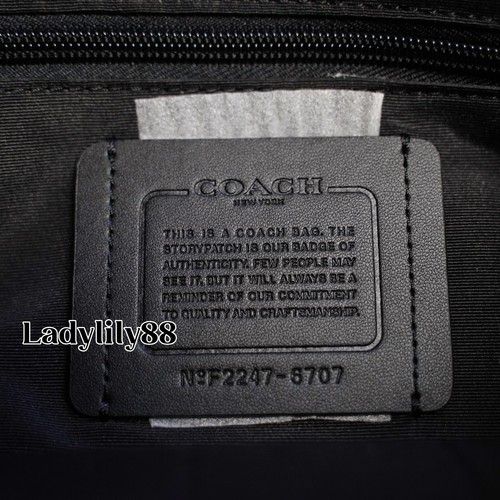 Nuevo con etiquetas Bolso Estructurado Coach 6707 Graham en Lona Firma Bloqueada a Rayas Universitarias - Imagen 12 de 14